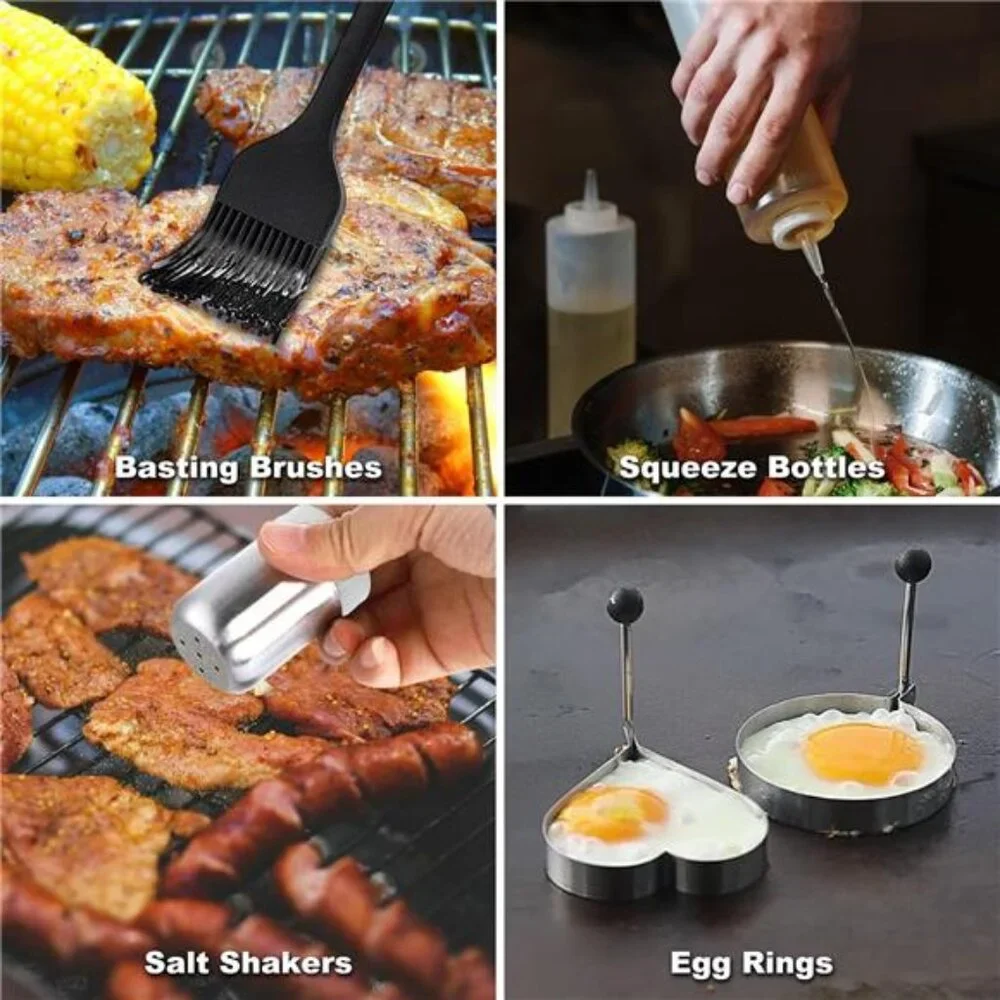 29PCS Griddle Accessories Set - Flat Top Teppanyaki Spatula Set